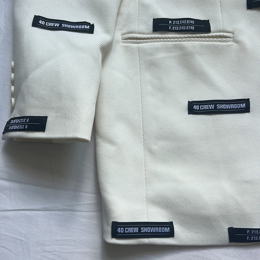 40 Crew White Lead Blazer Jacket - Picture 14 of 15